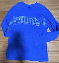 美品　PUMA 長袖カットソー 160 青　Tシャツ　ブルー　プーマ