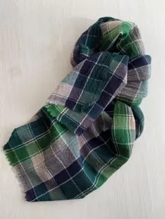 チェック柄 ストール マフラー 毛100%