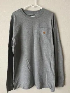 Carhartt 長袖 ポケットTシャツ グレー Sサイズのサムネイル
