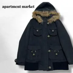 【アパートメントマーケット】アウター/コート/ファー付きフード/多ポケット/秋冬