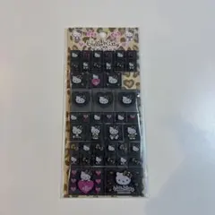 ハローキティ タイルシール ブラック ヒョウ柄
