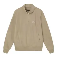 STUSSY STOCK LOGO MOCK ハーフジップ スウェッ Dyed