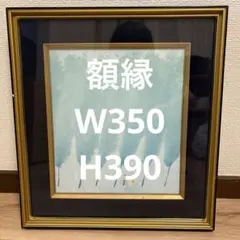 額縁 アートフレーム W350 H390 色紙サイズ　黒　金