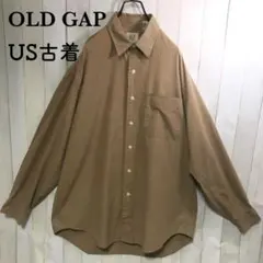 US古着OLD GAP長袖シャツ茶色アースカラー