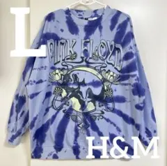H&M PINKFLOYD タイダイ柄 裏起毛 L メンズ スウェット