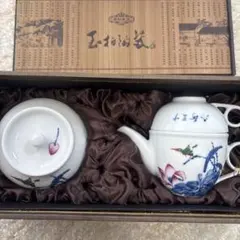 中国茶器セット 花と鳥の絵柄　お値下げ