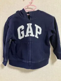 BABYGAP 18-24 90サイズフード付きくまさんパーカーネイビー