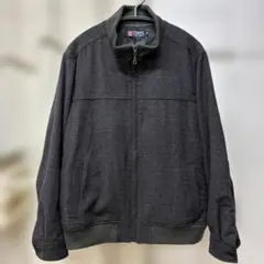 CHAPS ダークグレー チェック柄 ウールジャケット M