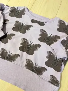 蝶プリント トレーナー 4Y 海外インポート