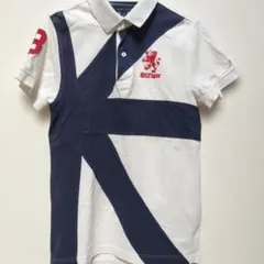 Tommy Hilfiger ポロシャツ XS ホワイト/ネイビー　メンズ