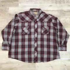 90-00年代 Wrangler ラングラー 長袖 ウエスタンシャツ チェック