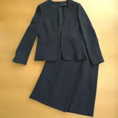 ノーカラースーツネイビー