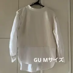 GU ダブルフェイススリーブコンビネーションプルオーバー(長袖)Q