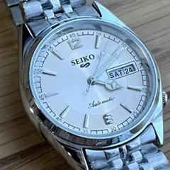 【稼働美品】SEIKO 5／6309系自動巻き／シルバー文字盤／新品ブレス