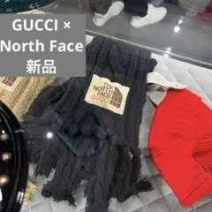 GUCCI◽️新品◽️the North Faceコラボ　マフラー　◽️黒