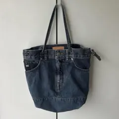SOMETHING DRAWSTRING BAG デニムバッグデニムトート巾着のサムネイル