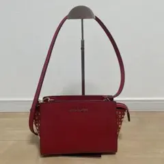 【美品】マイケルコース　ショルダーバック　スタッズ　赤