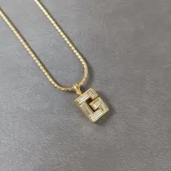 477/美品 GIVENCHY ジバンシー ネックレス ゴールド Gロゴ