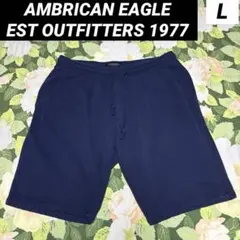 【値下げOK】AMBRICAN EAGLE スウェットハーフパンツ L ネイビーのサムネイル