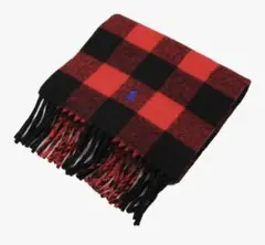 ポロ ラルフローレンリバーシブル ウール混マフラー バッファローチェック柄