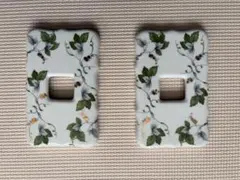お部屋 照明 陶器製スイッチ カバー