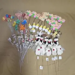 フラワーピック　バルーン 風車 感謝タグフラワーアレンジ　大量母の日　イースター