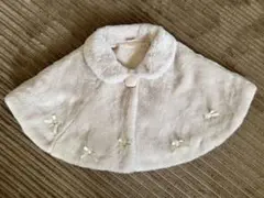 petit main ピンクファーポンチョ