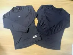 Mizuno＆SSK 長袖アンダーシャツ2枚セット 150cm ネイビー