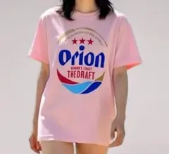Orion オリオンビール 半袖Tシャツ ピンク