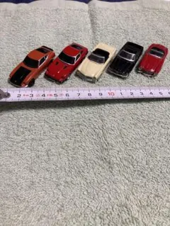 ミニカーセット（オレンジ・赤・クリーム・黒・赤）ダイカストボディ
