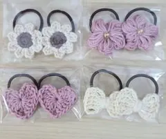 くすみカラー ヘアゴム ベビー キッズ お花ゴム 保育園 幼稚園