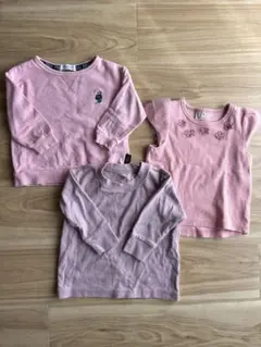 長袖カットソー3点セット　80/90