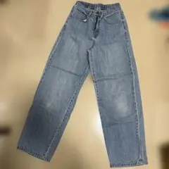 ライトブルーデニムパンツ ウエストゴム