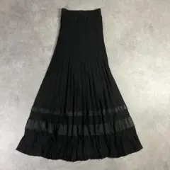 【未使用品】eimy istoire マキシニットプリーツスカート 黒