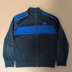 adidas キッズ ジャージ 130cm ブラック/ブルー