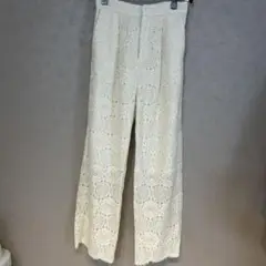 アイボリー レース パンツ　イエナ