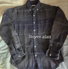Steven alan ネルシャツ Sサイズ ネイビー系のサムネイル