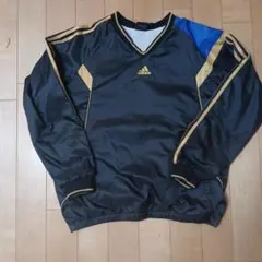 adidas 野球用 プルオーバー Vネック ブラック ゴールドのサムネイル