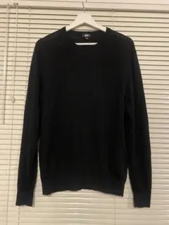 UNIQLO メリノウールクルーネックセーター　ブラック
