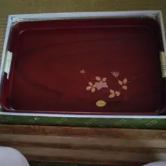 手描きの花と鳥の漆器膳 - メルカリ