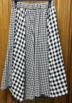 BITTOKO ビットコ イレヘムギンガムチェック ロングスカート