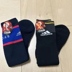adida キッズハイソックス靴下 2足セット
