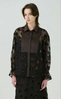 グレースコンチネンタル グレースクラス ハートオパールコンビシャツ