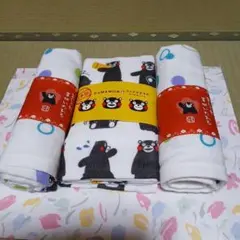 くまモン ガーゼ　フェイスタオル 3枚セット