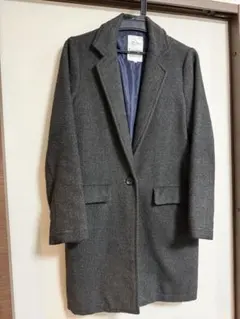 E-hyphen チェスターコート　チャコールグレー　クリーニング済み