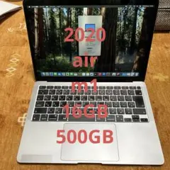 美品MacBook Air 2020 A2337 M1 メモリ16/500GB