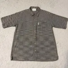 Columbia 半袖シャツ チェック柄 L 焦茶