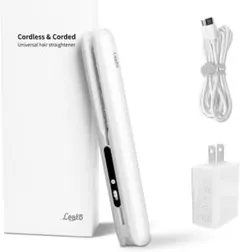 コードレスヘアアイロン 【世界初/充電中使用可能】コード両立ワイヤレスストレート