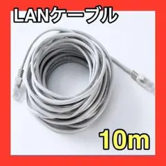 LANケーブル　10m　グレー　灰色　CAT5e 事務所　テナント　自宅　ネット