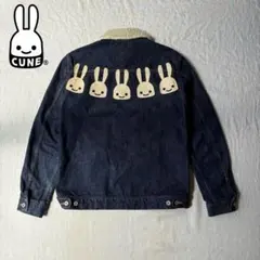 CUNE キューン ボア デニムジャケット うさぎ バックロゴ 2 CUNE キューン ボア デニムジャケット うさぎ バックロゴ 2 CUNE